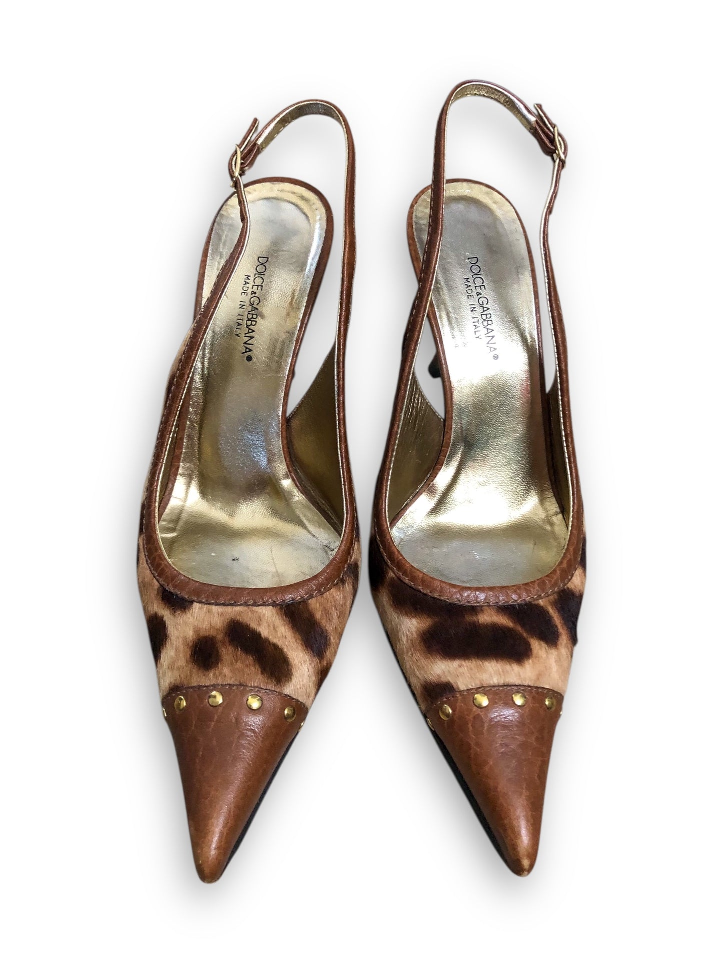 Dolce & Gabanna Leopard Slingback Heels (6/6.5)