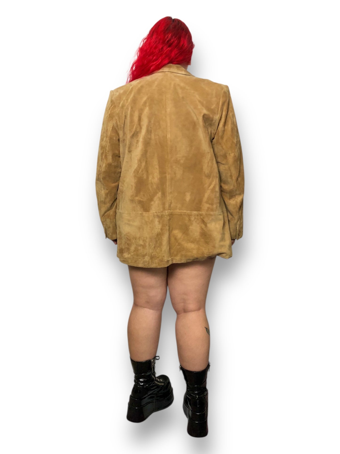 80’s Charter Club Khaki Leather Blazer (2X)