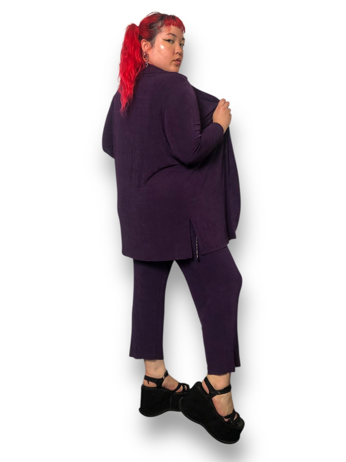 90’s Private Edition by Chico’s Plum Slinky 3-Piece Set (XL)
