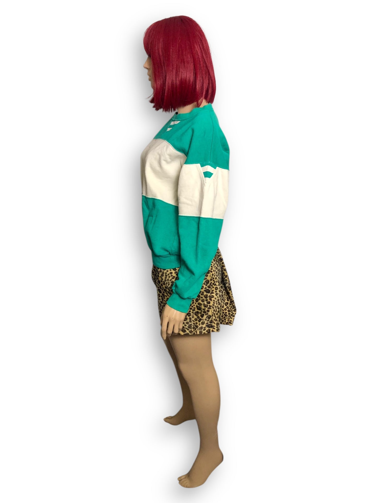 90’s Altitude Turquoise and White Retro Sweatshirt (M)