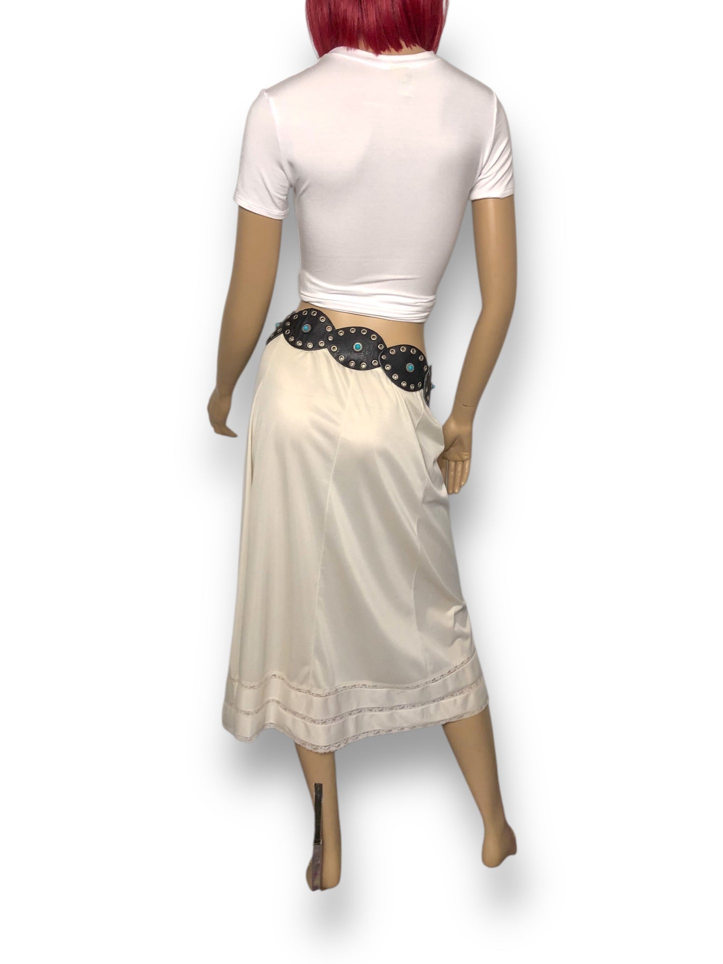 60’s/70’s JCPenney White Slip Skirt (L)