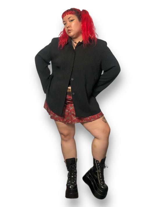 90’s Hino & Malee III Black Pinstripe Blazer (L/XL/2X/3X)