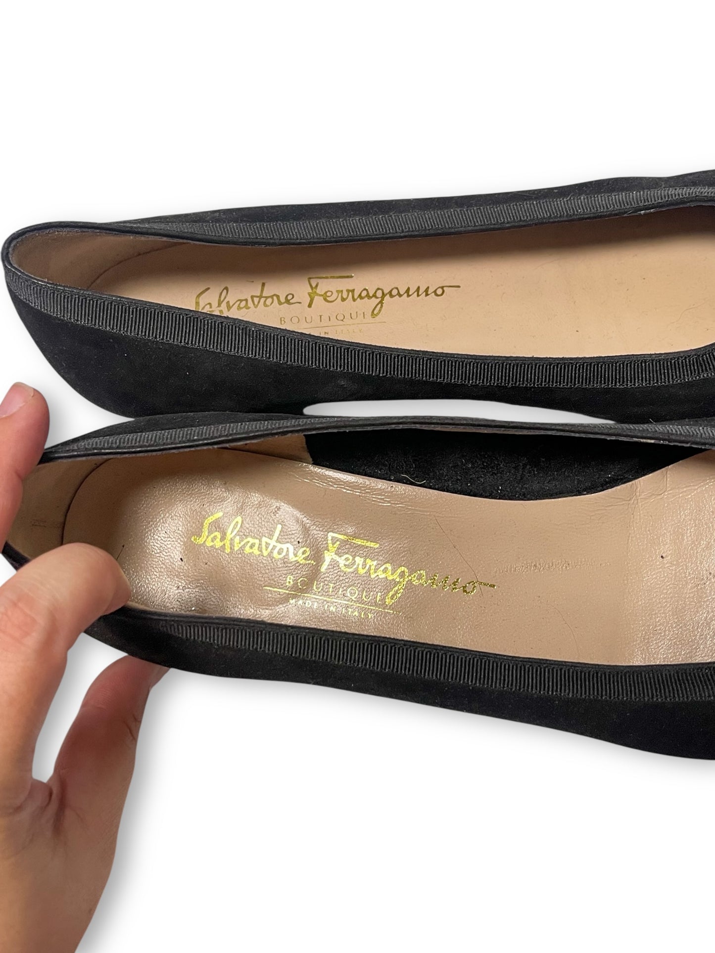 90’s Salvatore Ferragamo Suede Flats (10)