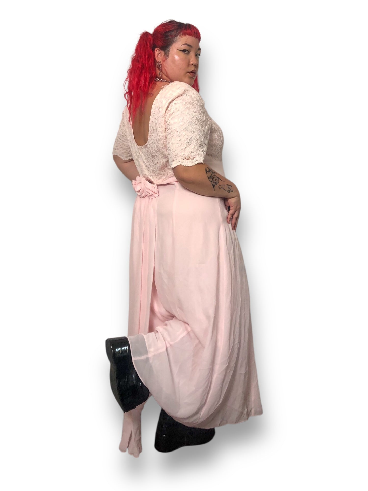 80’s Lanz of Salzburg Baby Pink Gown (2X)