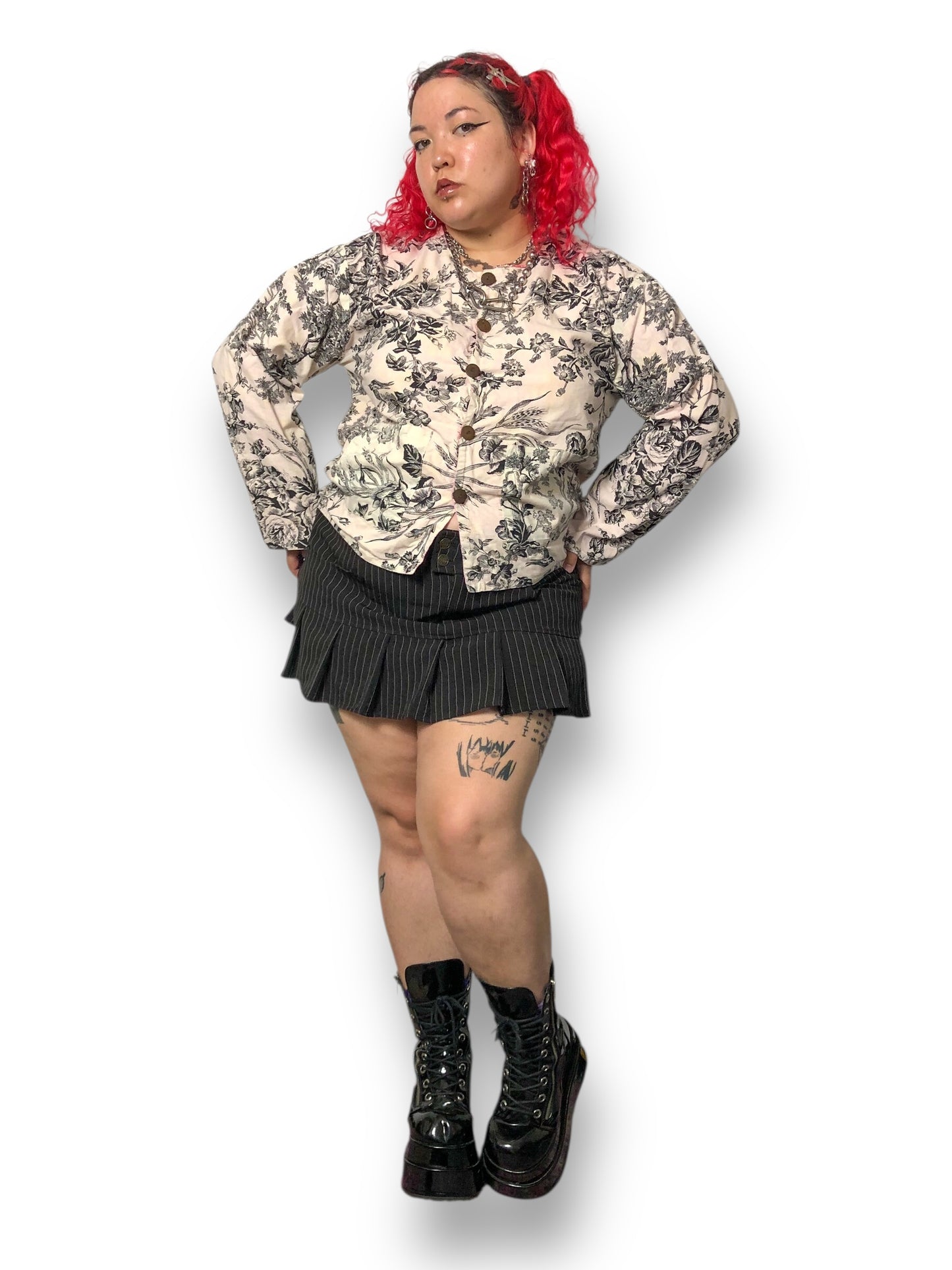 Handmade Floral Reversible Blouse (XL)