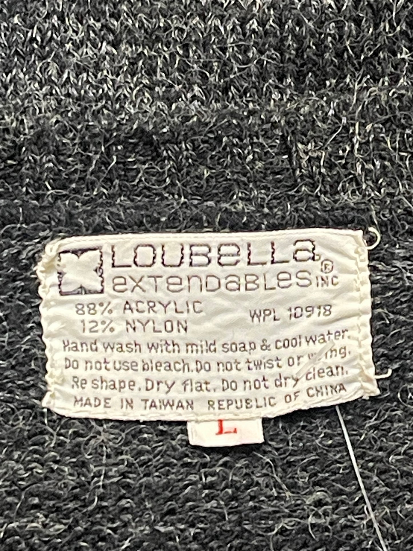 80’s Loubella Gray Argyle Knit Cardigan Sweater (L)