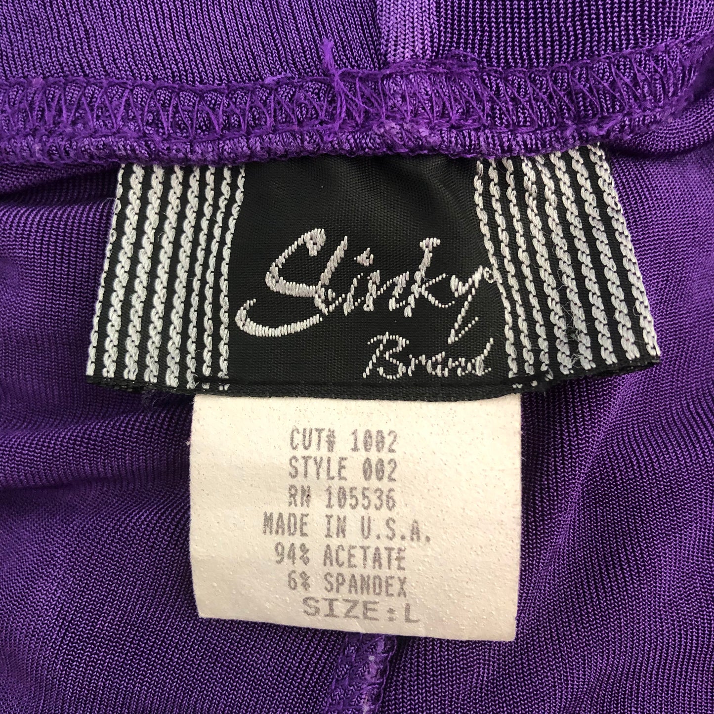 80’s Slinky Purple Ribbed Pants (L/XL/2X)