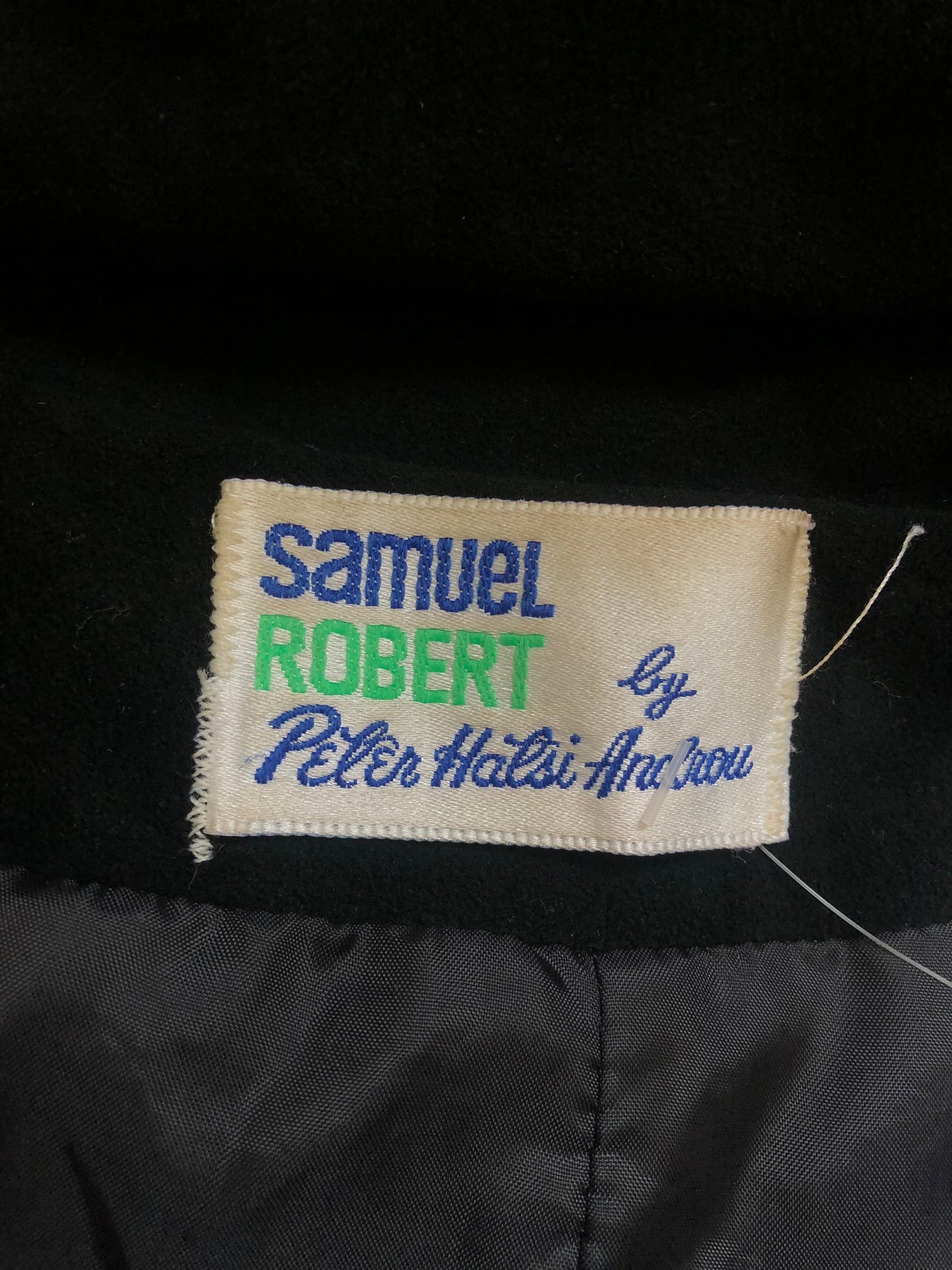 70’s/80’s Samuel Robert by Peter Hatsi Androu Black Trench Coat (2X)