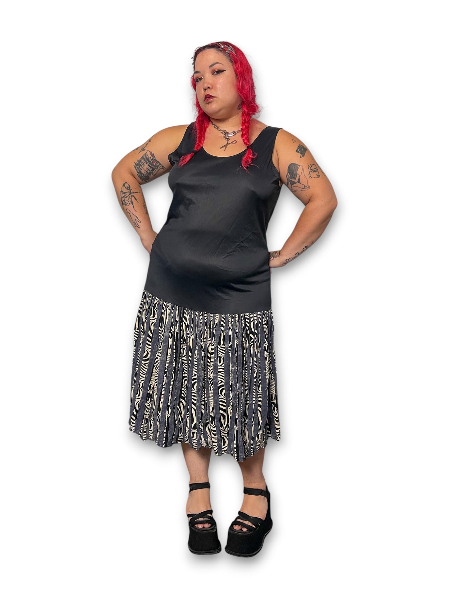 80’s/90’s Boho Grunge Midi Dress (XL/1X)
