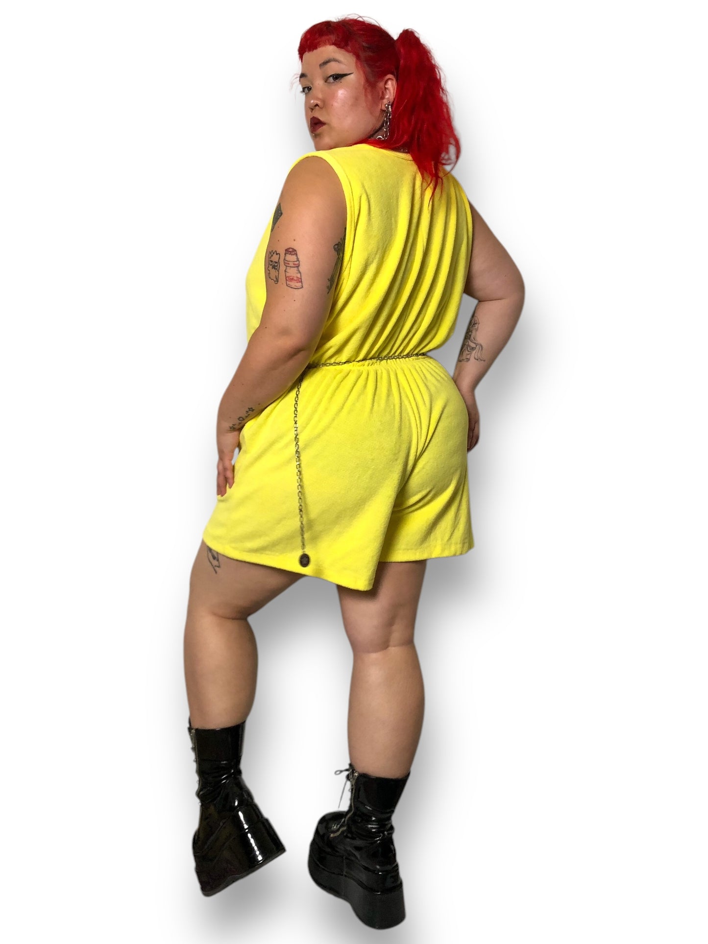 80’s Linda Yellow Terrycloth Romper (3X)