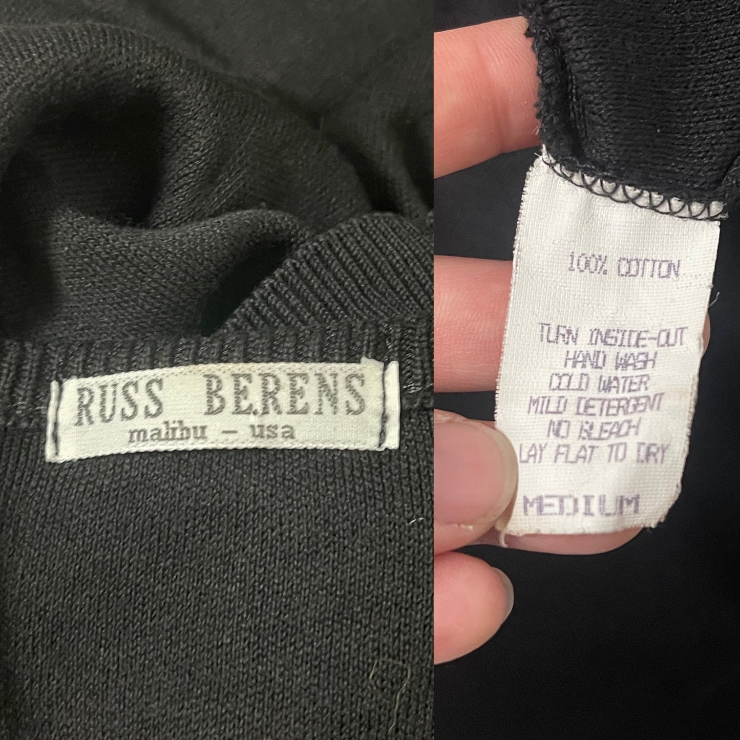 80’s Russ Berens Black Shift Dress (L/XL/1X/2X)