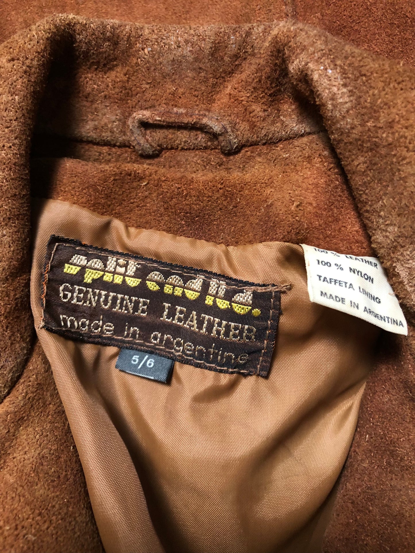 70’s Split End Ltd Chestnut Brown Suede Leather Jacket (XXS/XS)
