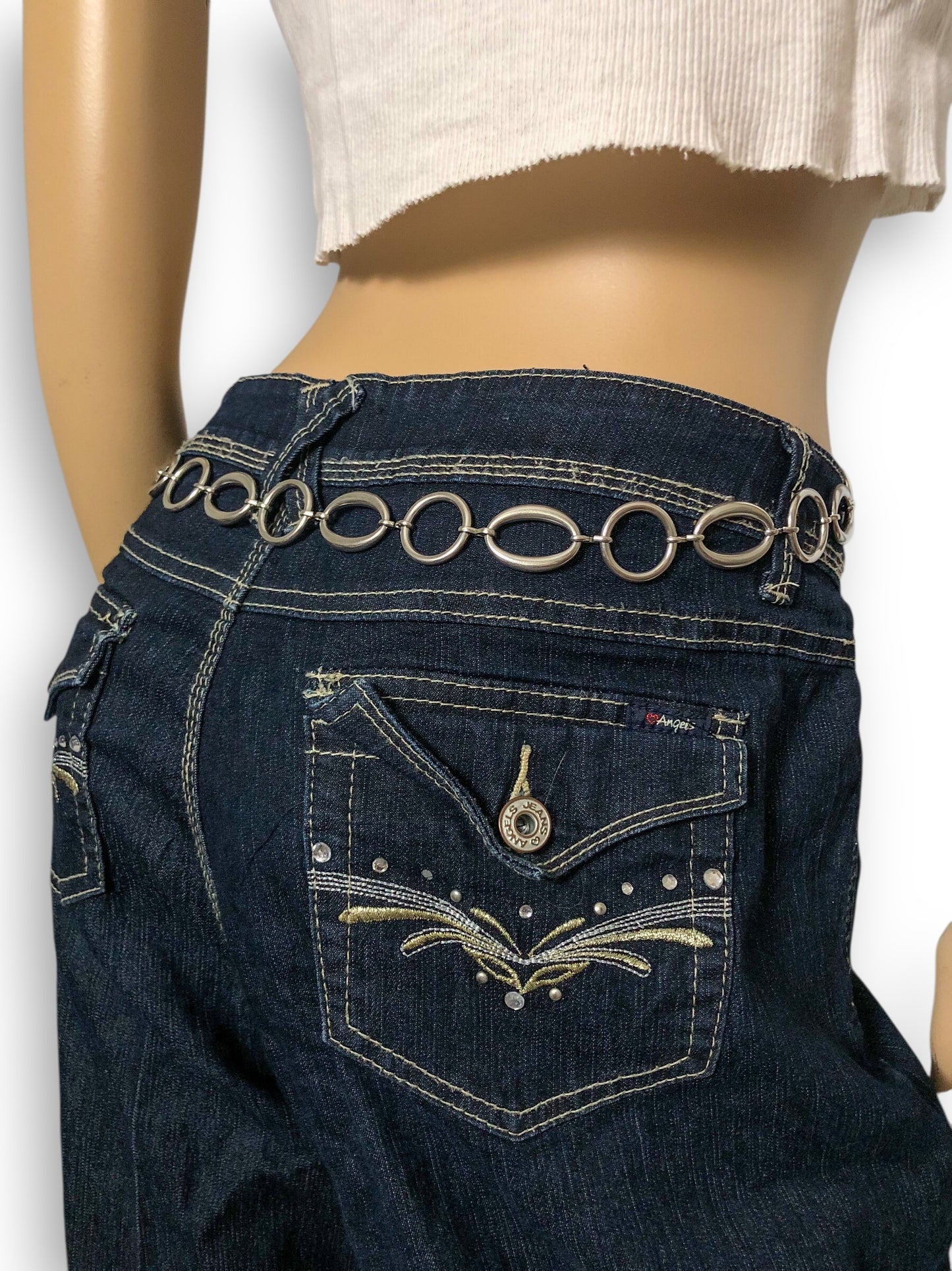 Y2K Angels Dark Wash Jeans (XL)