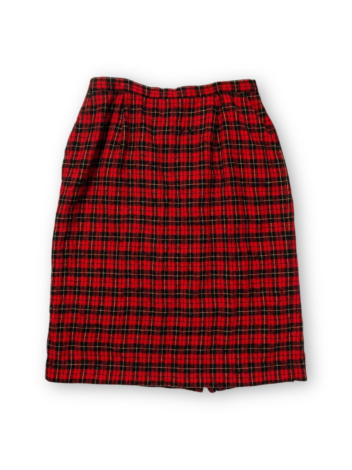 90’s Pendleton Red Tartan Plaid Pencil Skirt (L)