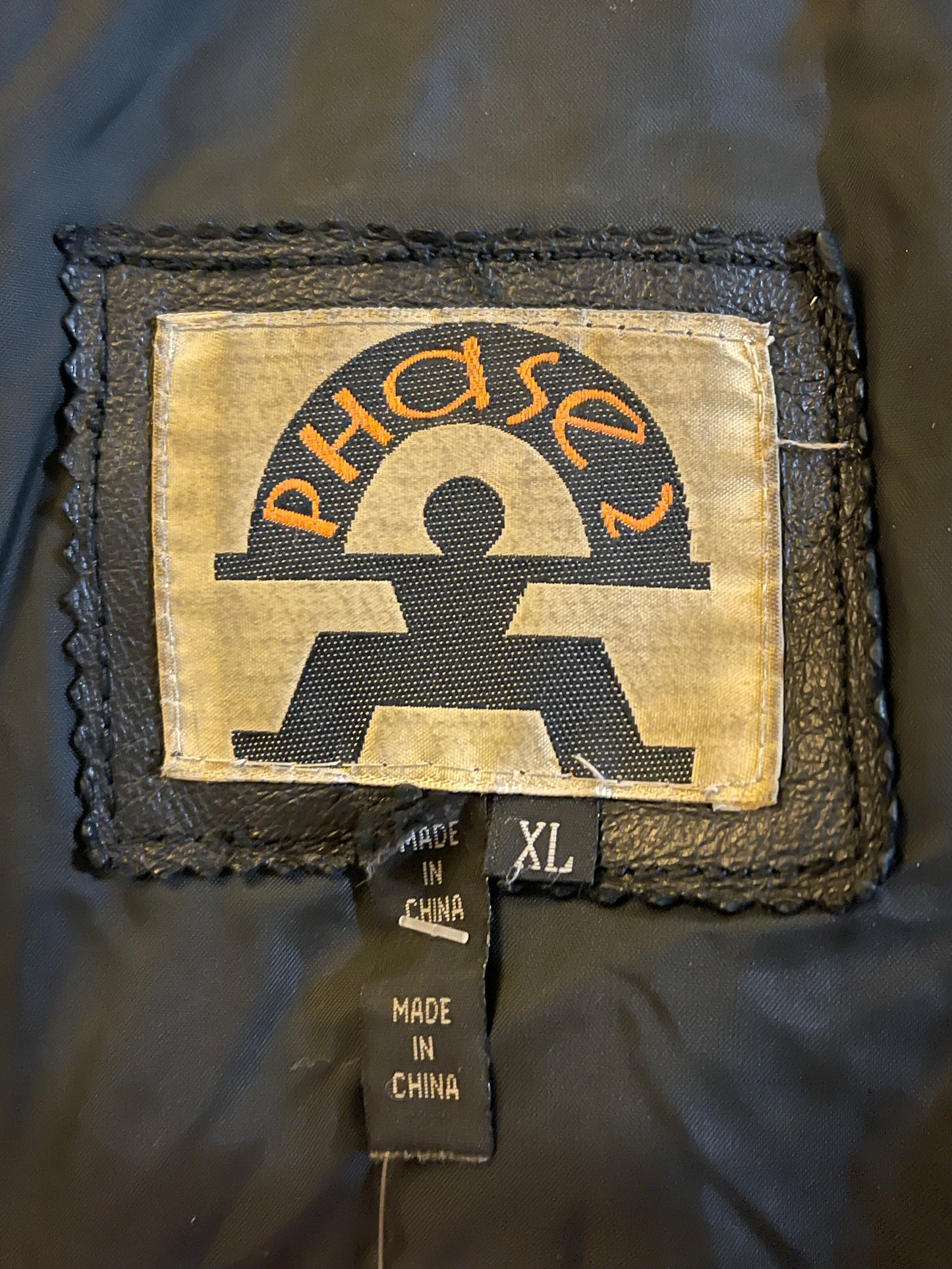 80’s/90’s Phase 2 Black Leather Jacket (XL/1X/2X)