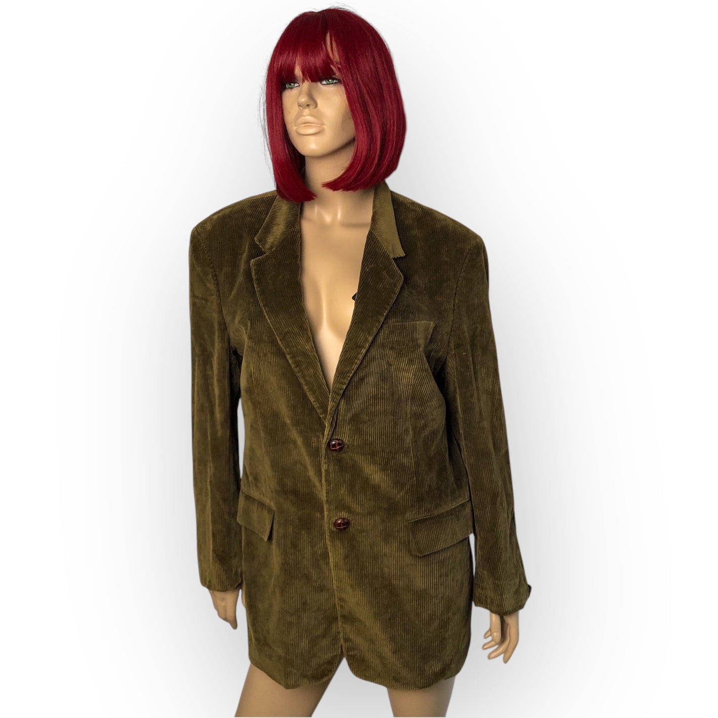 90’s Monsieur Adolfo Brown Corduroy Blazer (L/XL)