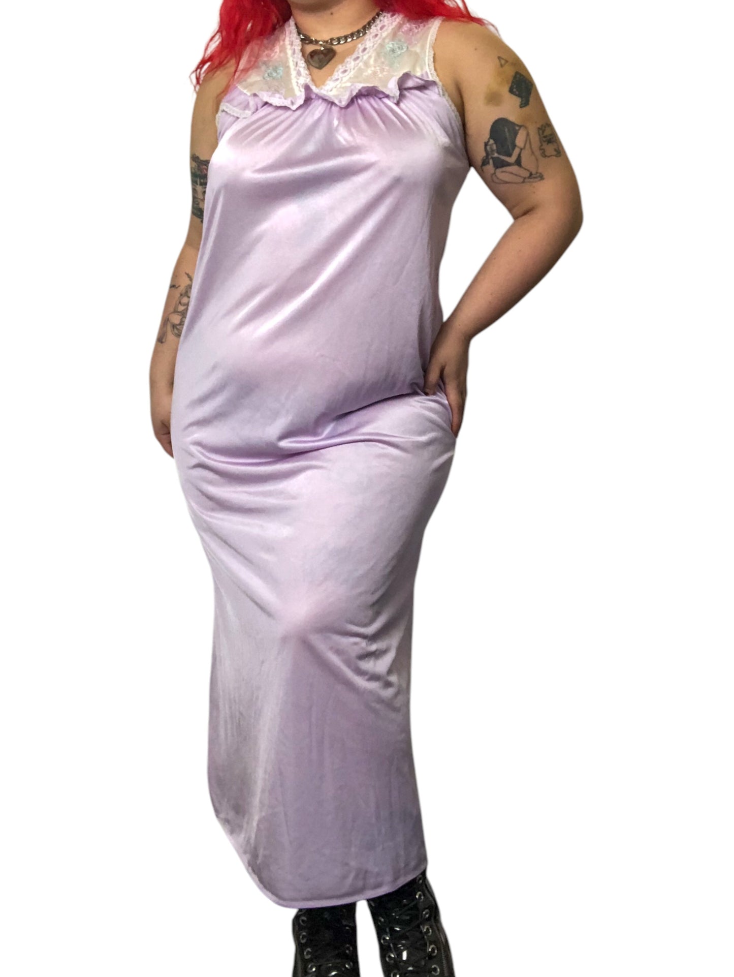 80’s/90’s Gotham Lavender Nightgown (XL/2X)
