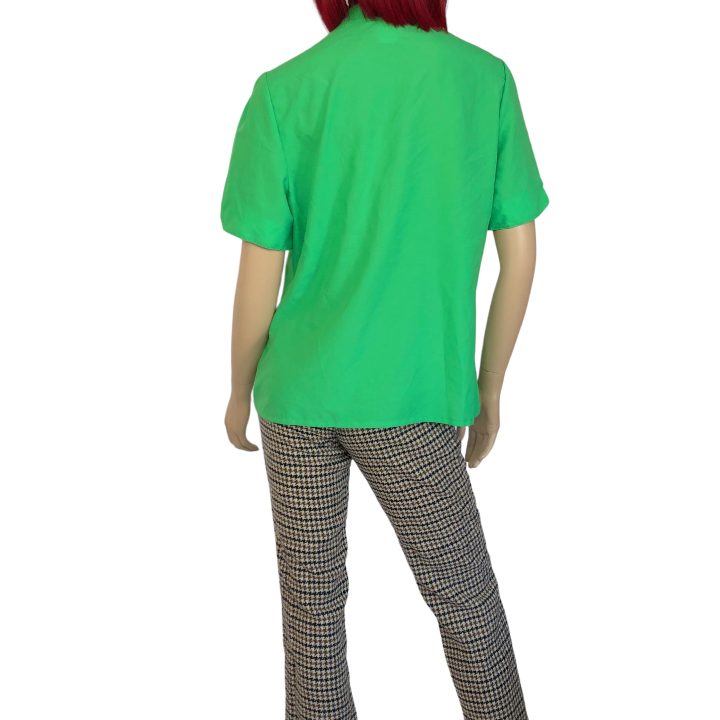 80’s Lady Arrow Green Retro Blouse (XL)