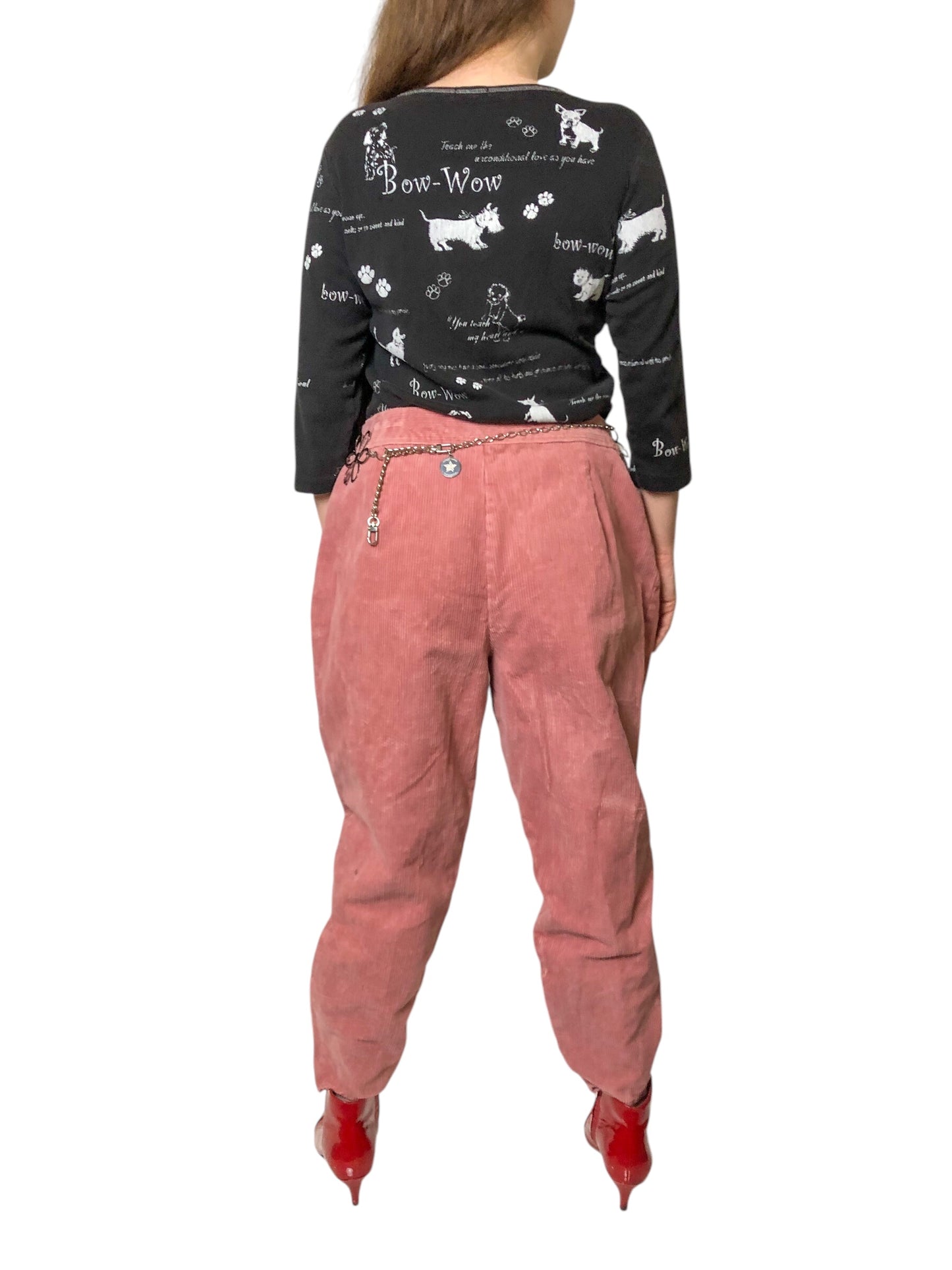 90’s Westport Ltd Rose Pink Corduroy Stirrup Pants (XL/2X)