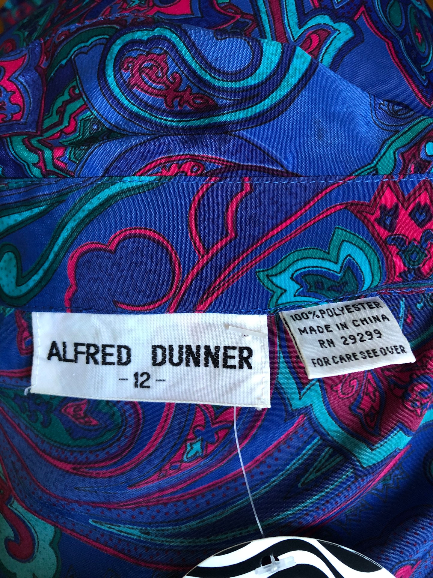 90’s Alfred Dunner Blue Paisley Print Blouse (L)