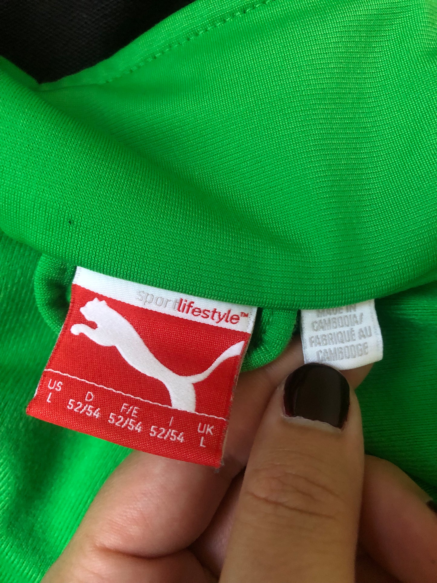 Y2K Puma Green Track Jacket (L/XL)