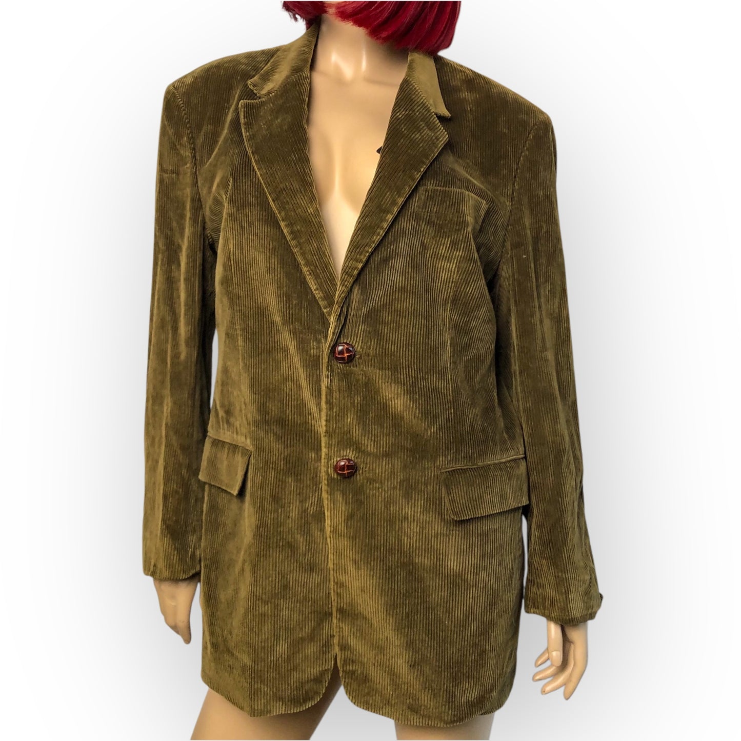 90’s Monsieur Adolfo Brown Corduroy Blazer (L/XL)