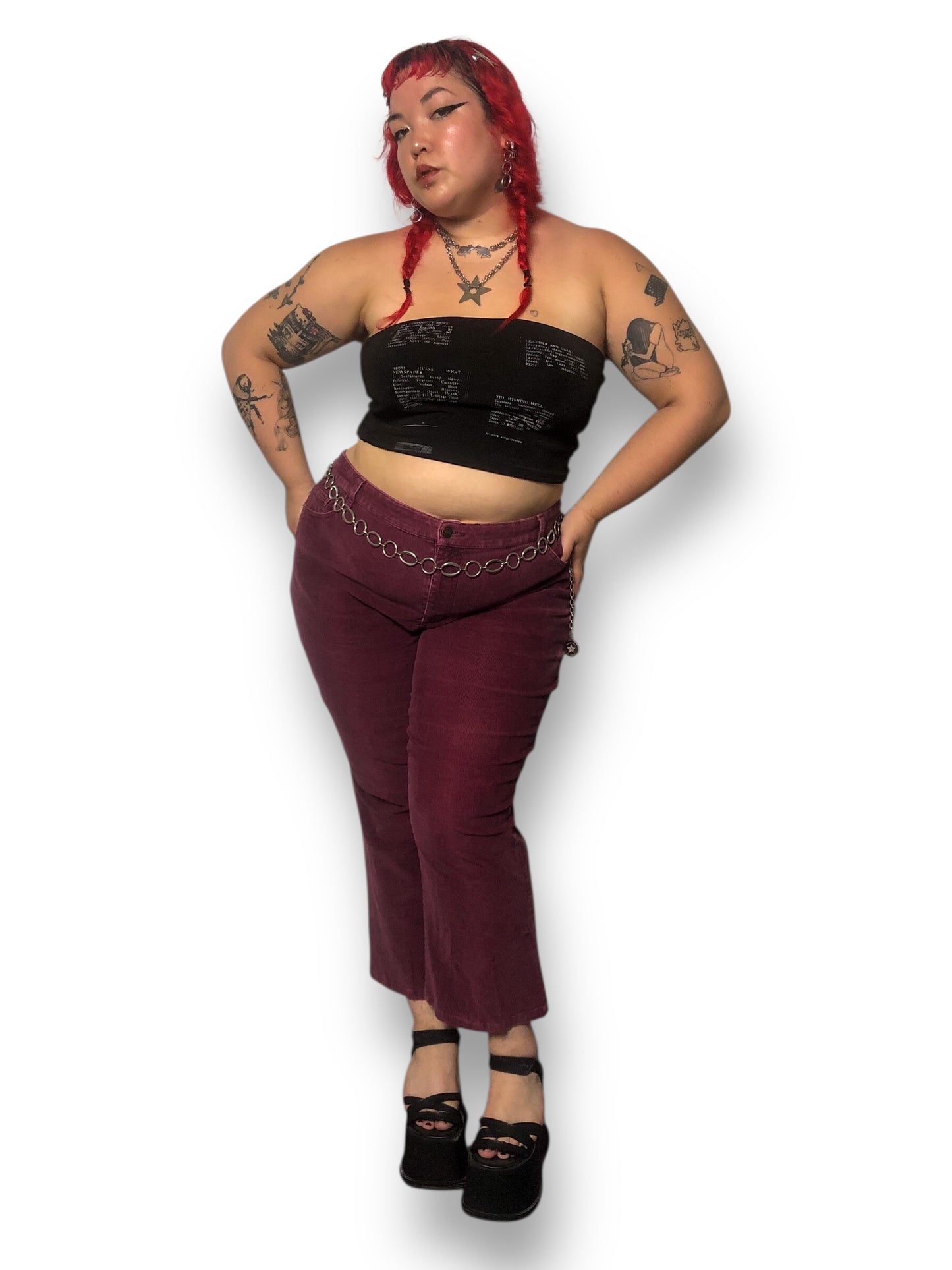 Y2K St. John’s Bay Maroon Corduroy Pants (2X)