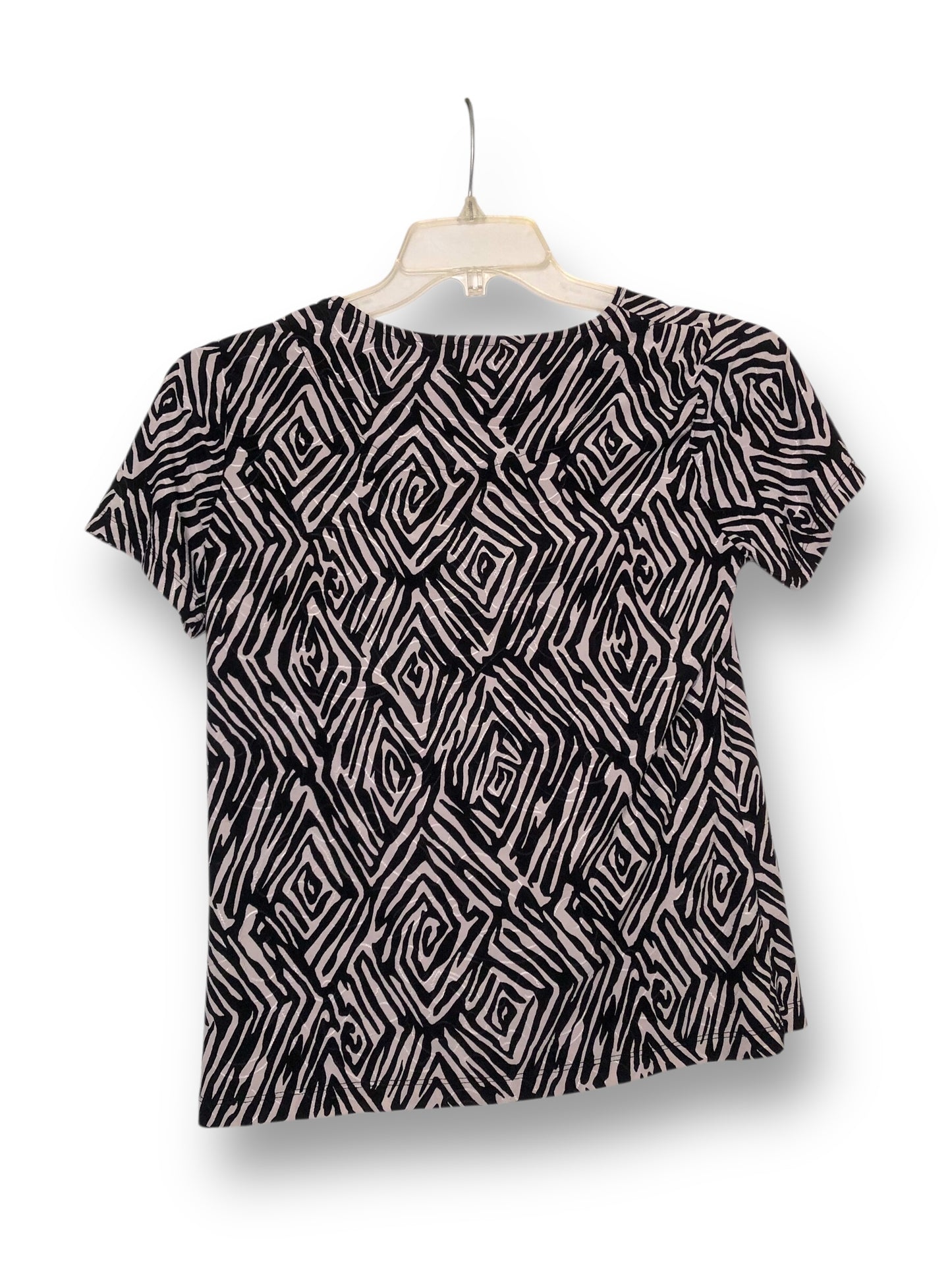 Y2K/Modern JM Collection Black and White Patterned Shirt (M)