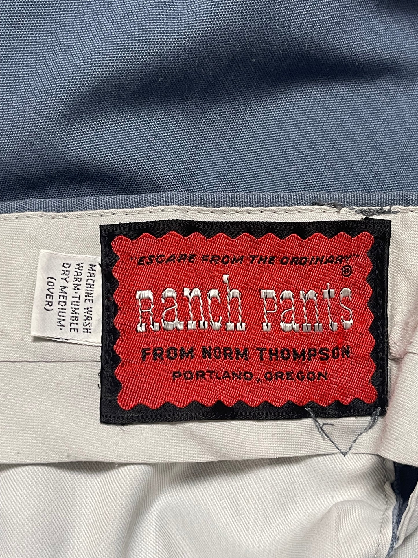 60’s Norm Thompson Blue Gray Ranch Pants (L/XL)