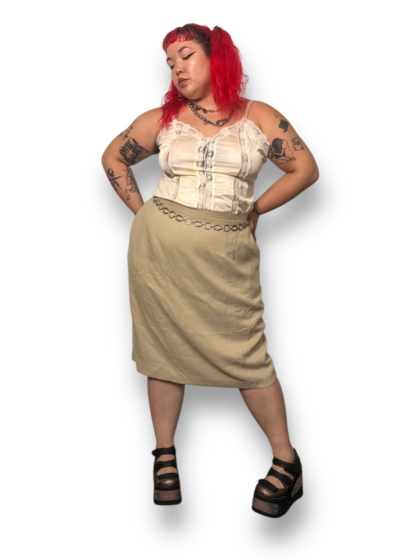 90’s Worthington Khaki Pencil Skirt (2X)