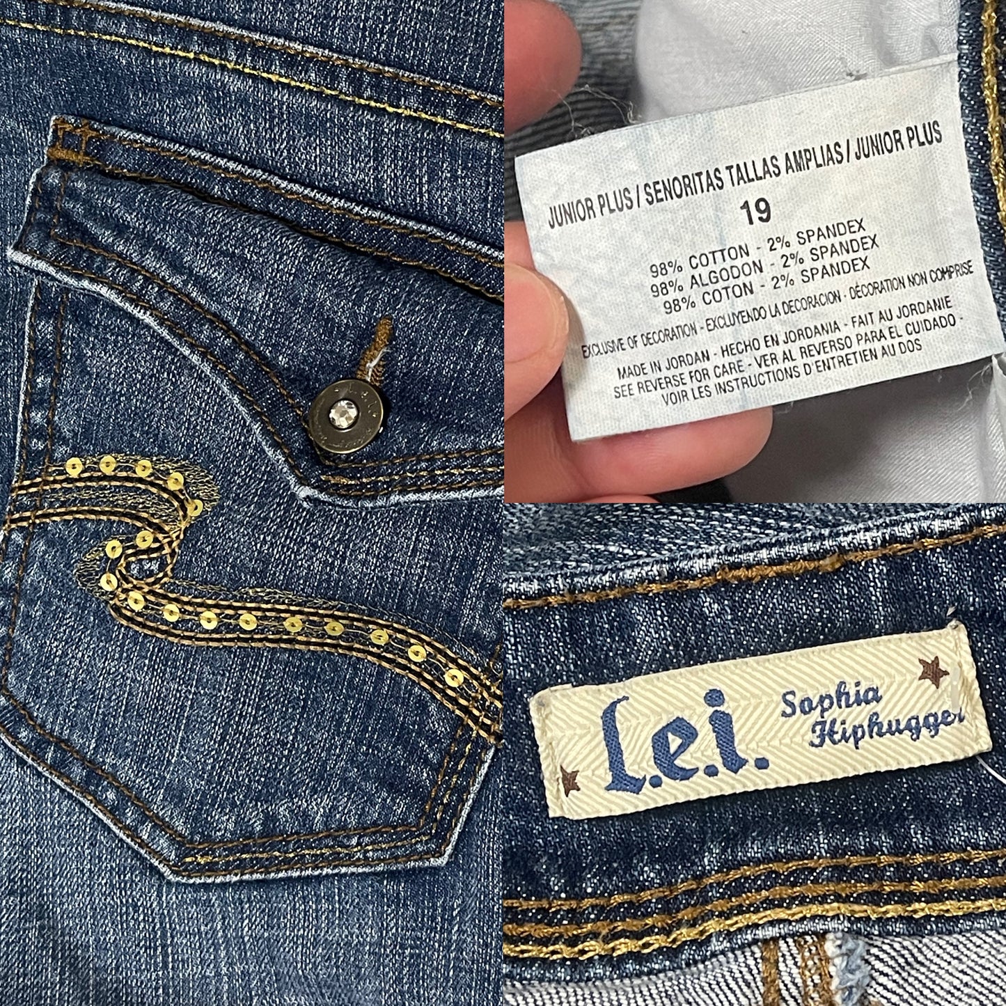 Y2K Medium Wash Low-Rise Flare Jeans (1X)