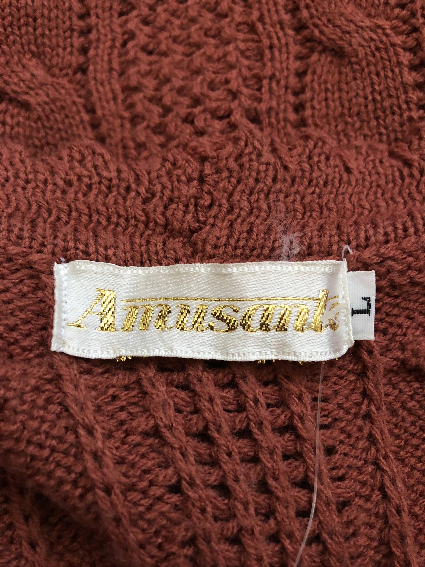 90’s Amusante Chestnut Knit Vest (L)