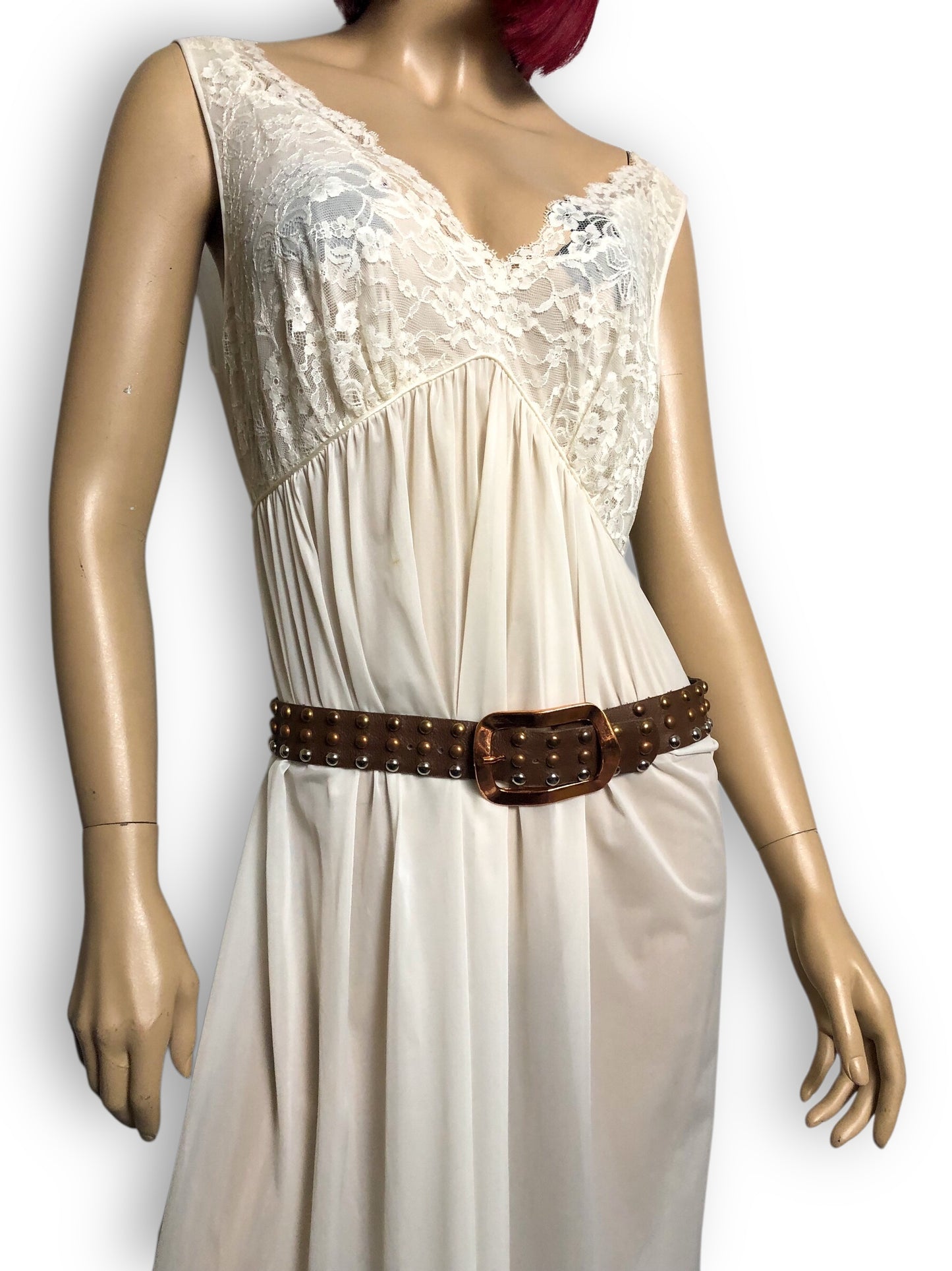 Y2K Studded Leather Belt (M)
