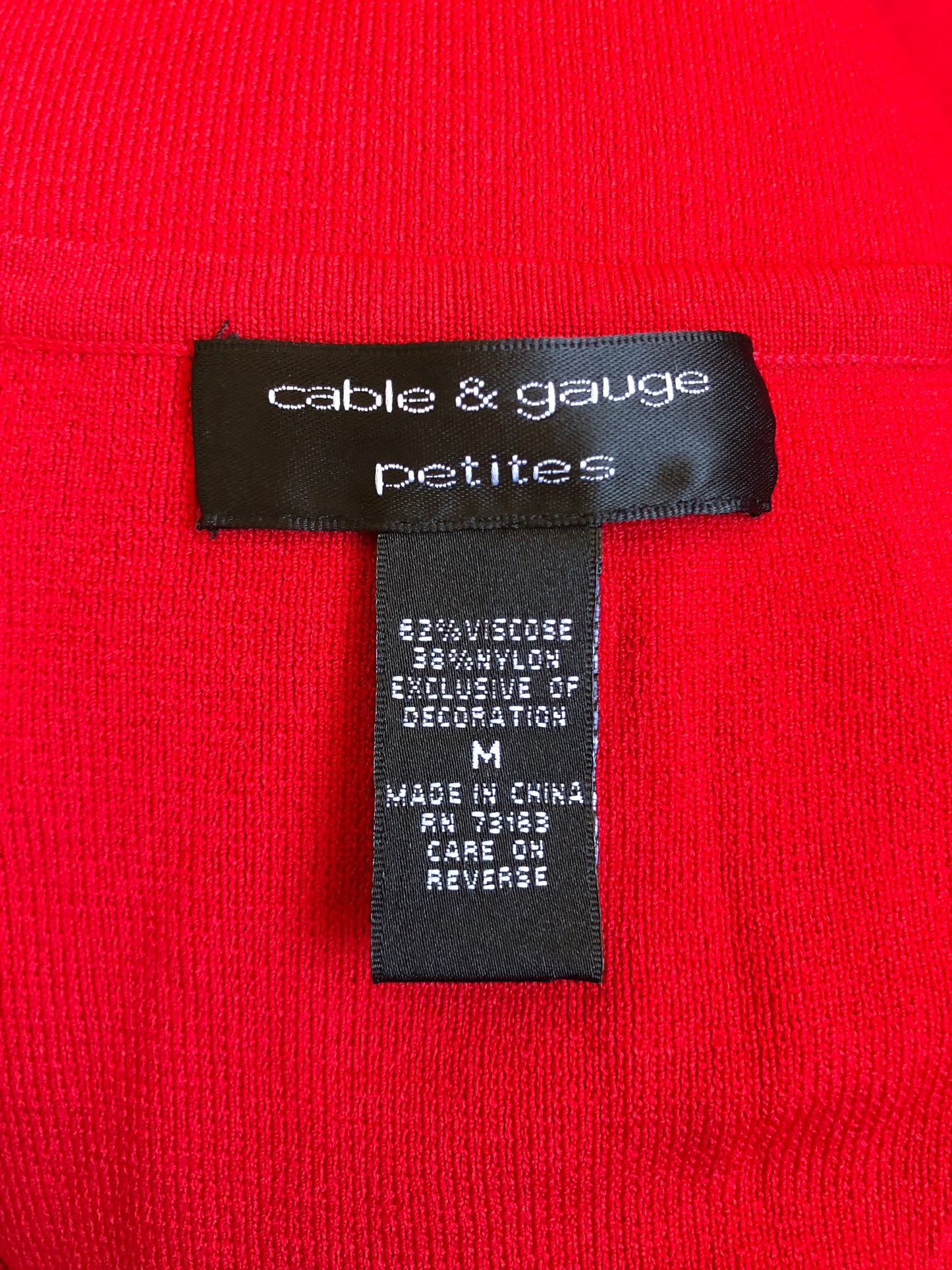 90’s Cable & Gauge Red Knit Long Sleeve Shirt (M)