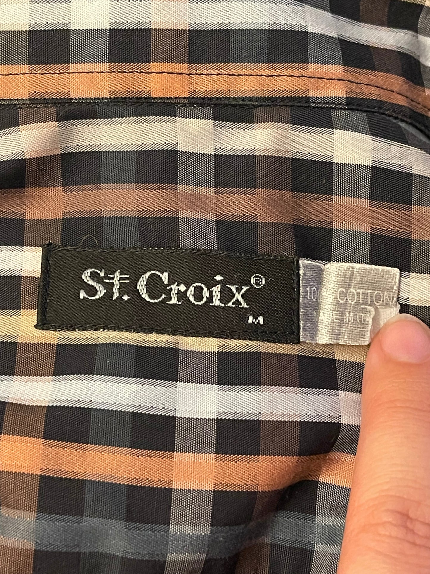 Y2K/Modern St. Croix Plaid Button Down Shirt (M)