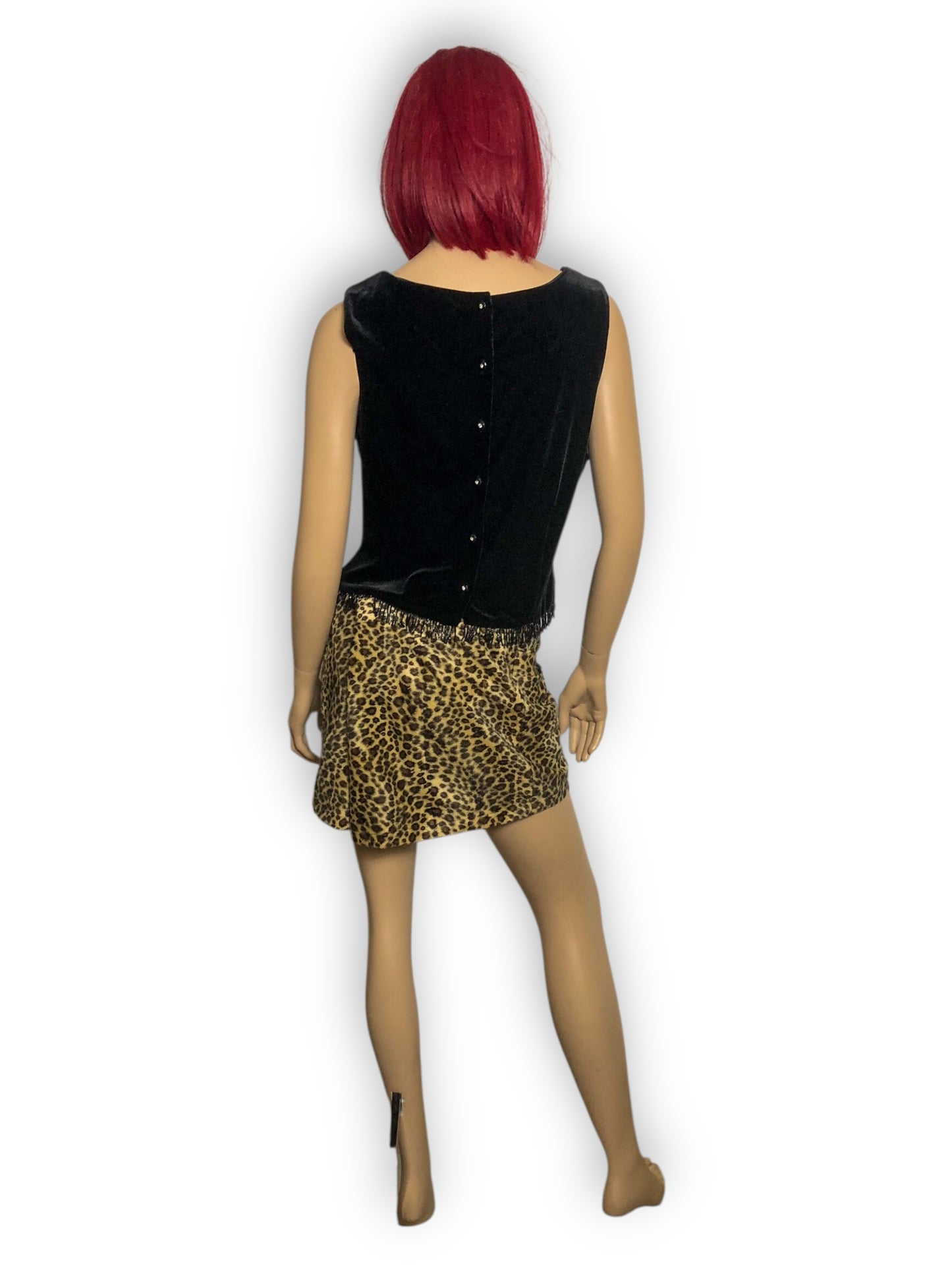 90’s/Y2K Ronni Nicole by Ouida Black Velvet Top (L)