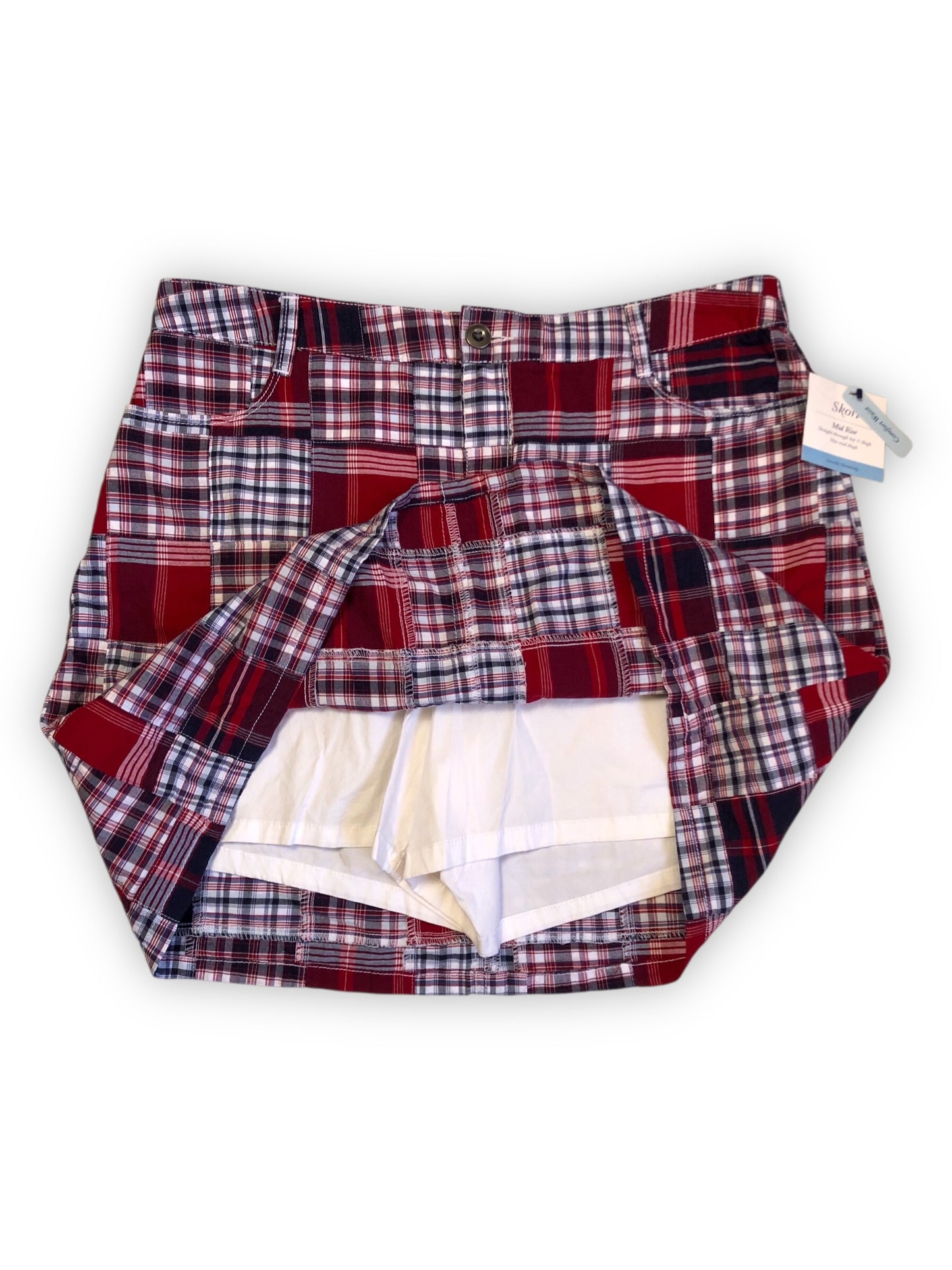 Croft & Barrow Patchwork Plaid Skort (XL)