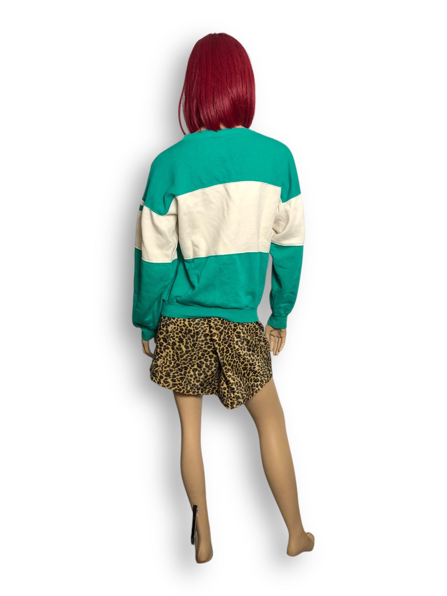 90’s Altitude Turquoise and White Retro Sweatshirt (M)