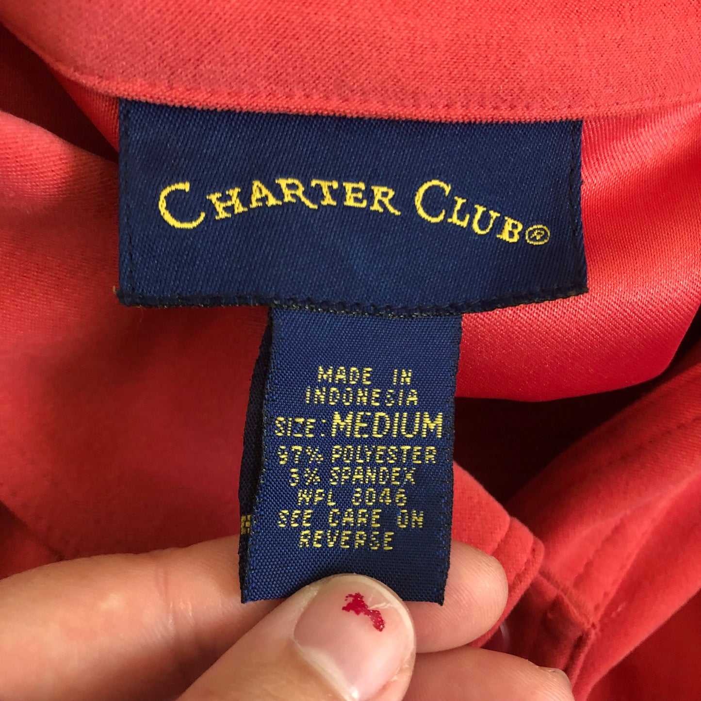 90’s Charter Club Blush Red Faux Suede Shirt (M/L)