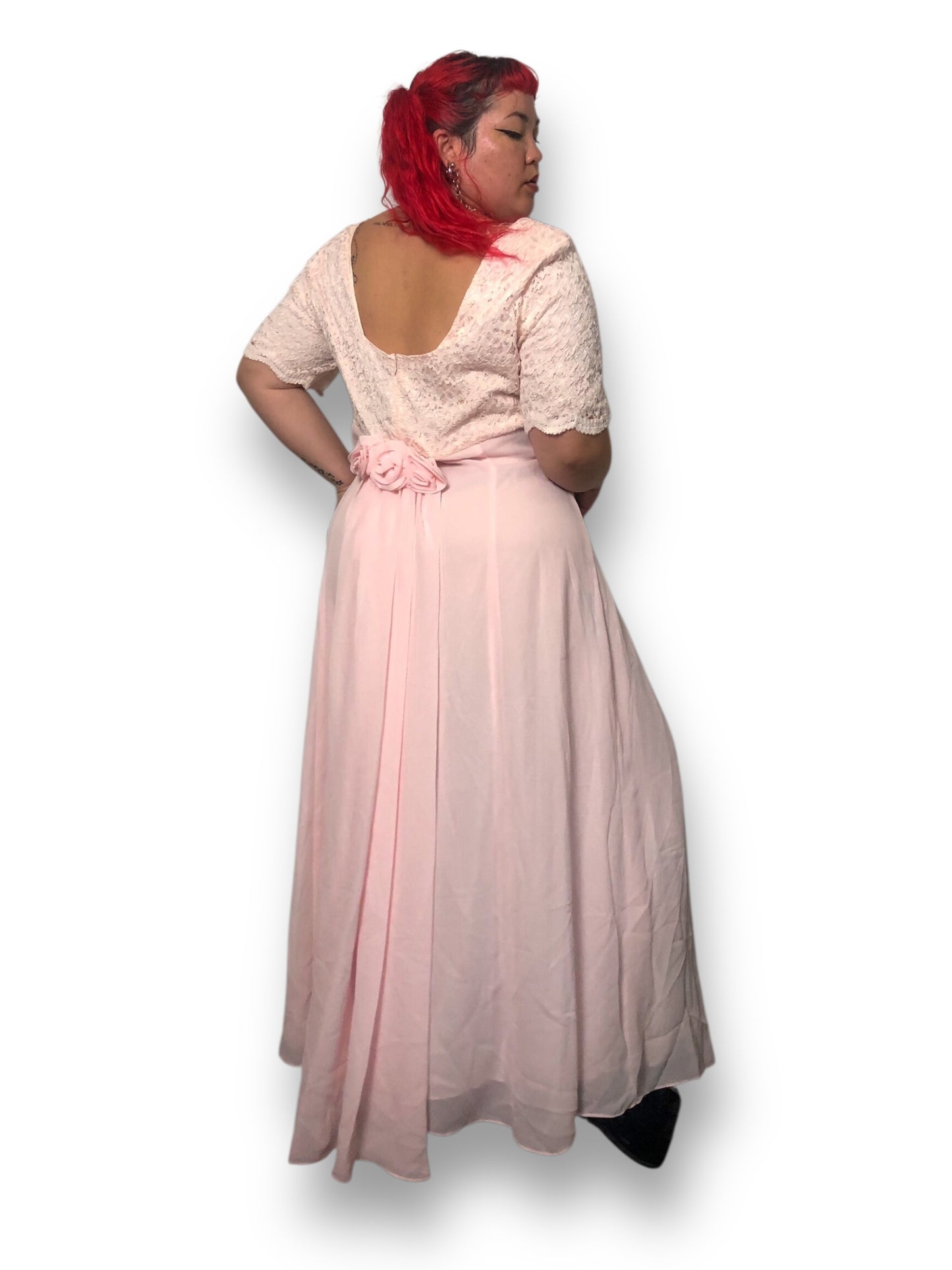 80’s Lanz of Salzburg Baby Pink Gown (2X)