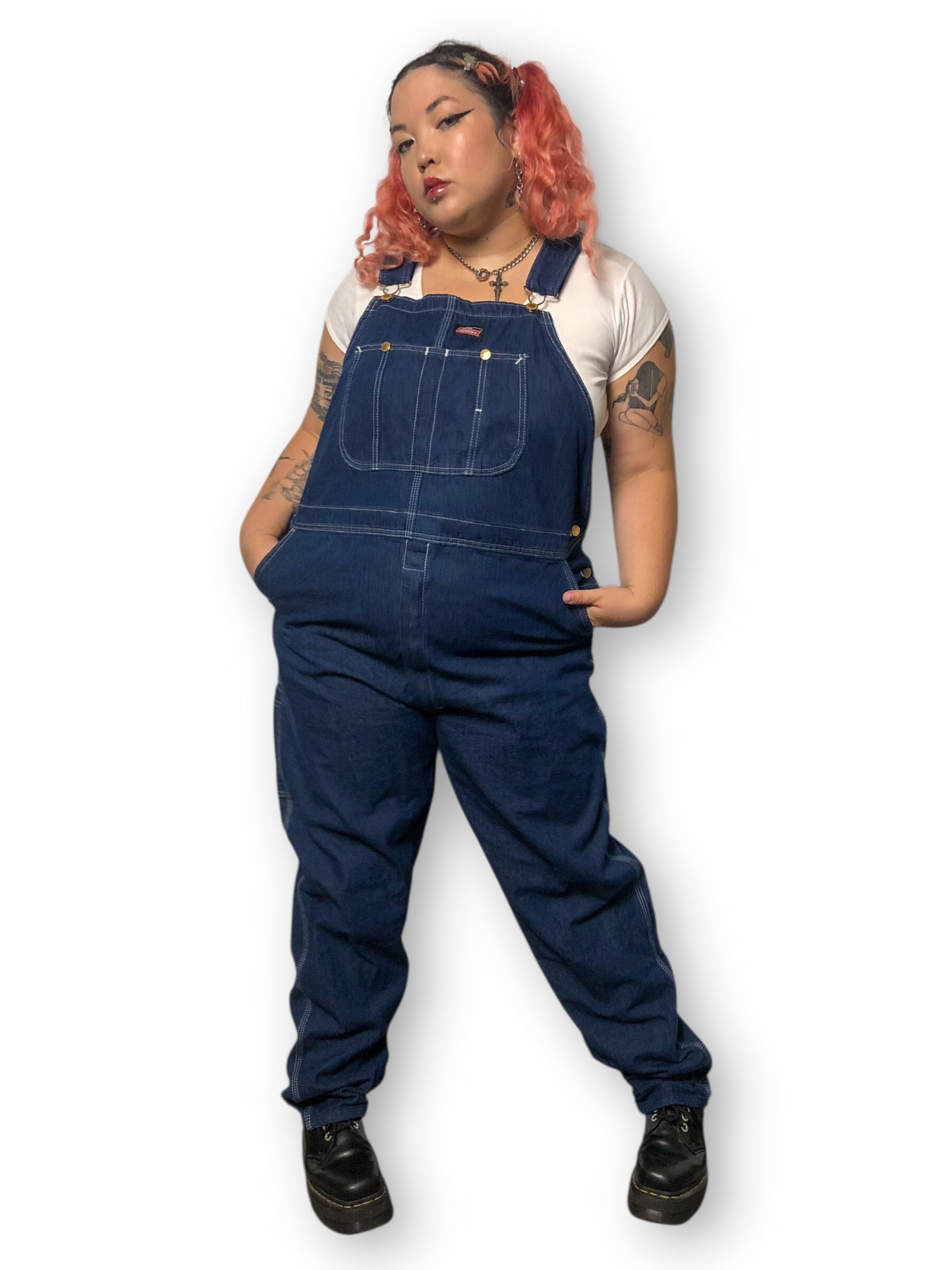 Y2K/Modern Dickies Dark Wash Overalls (2X/3X)