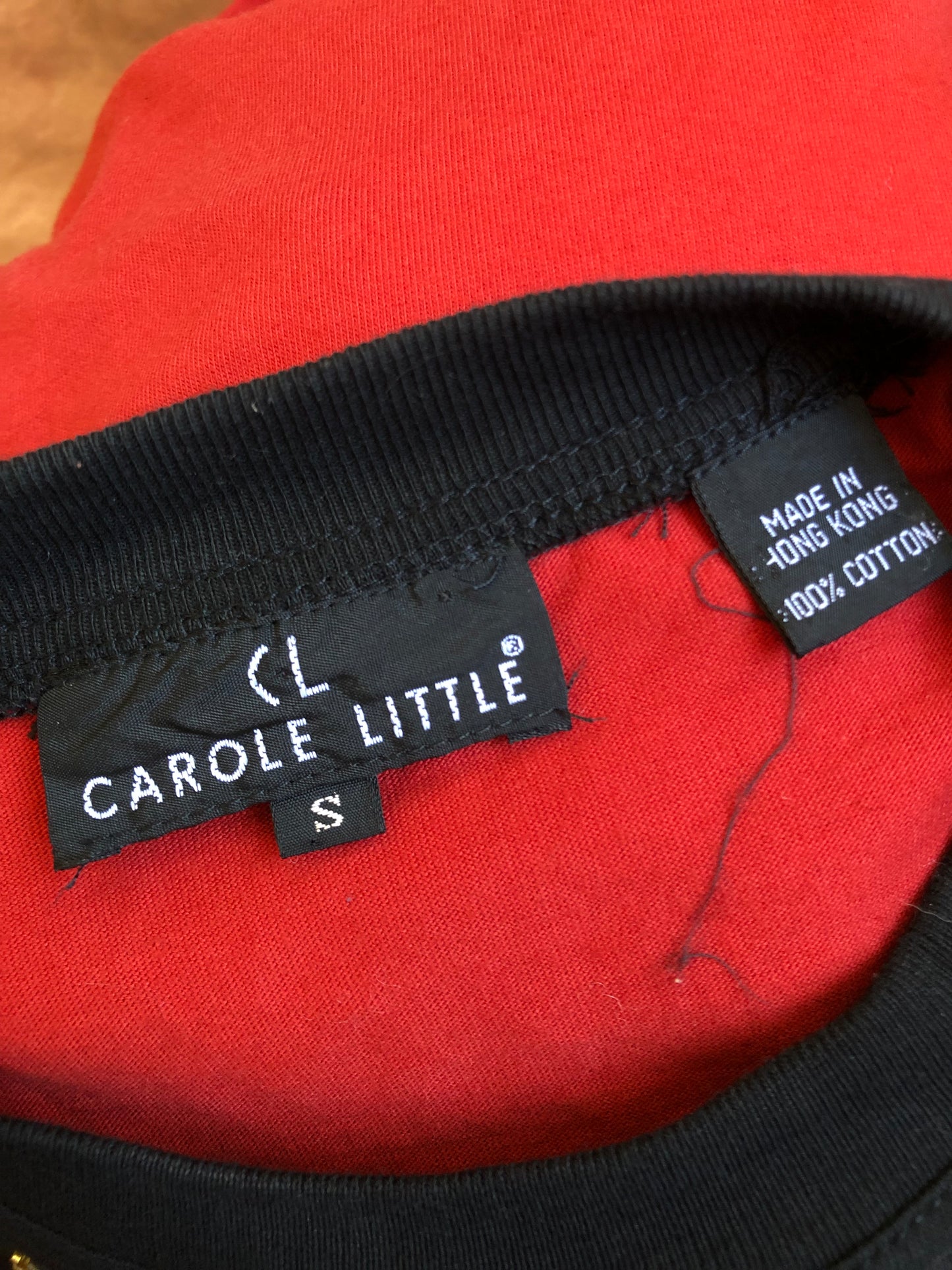 80’s/90’s Carole Little Retro Color Block Shirt (S/M)
