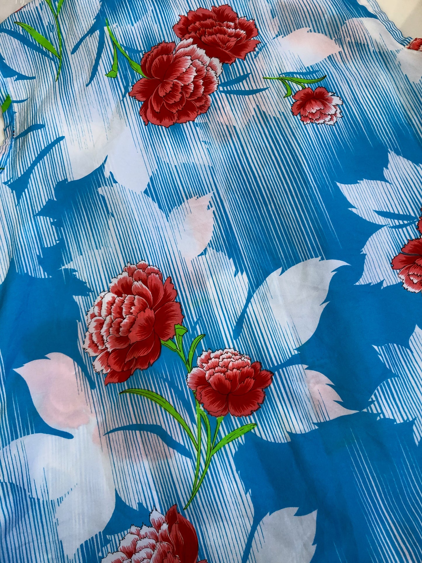 60’s/70’s Floral Sleeveless Blouse (L)