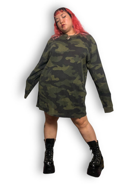 Y2K/Modern KingSize Camo Thermal Long Sleeve Shirt (3X)