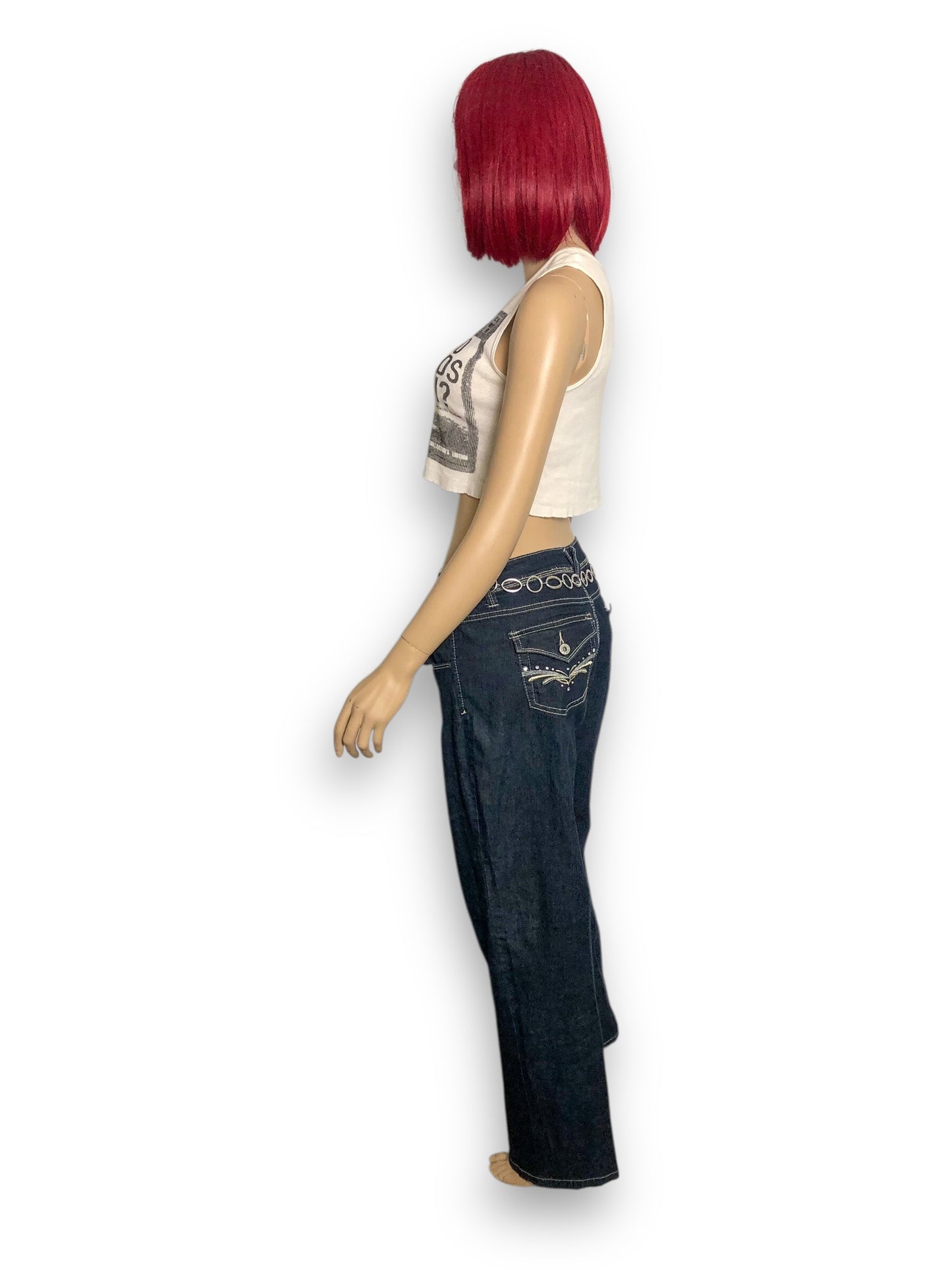 Y2K Angels Dark Wash Jeans (XL)
