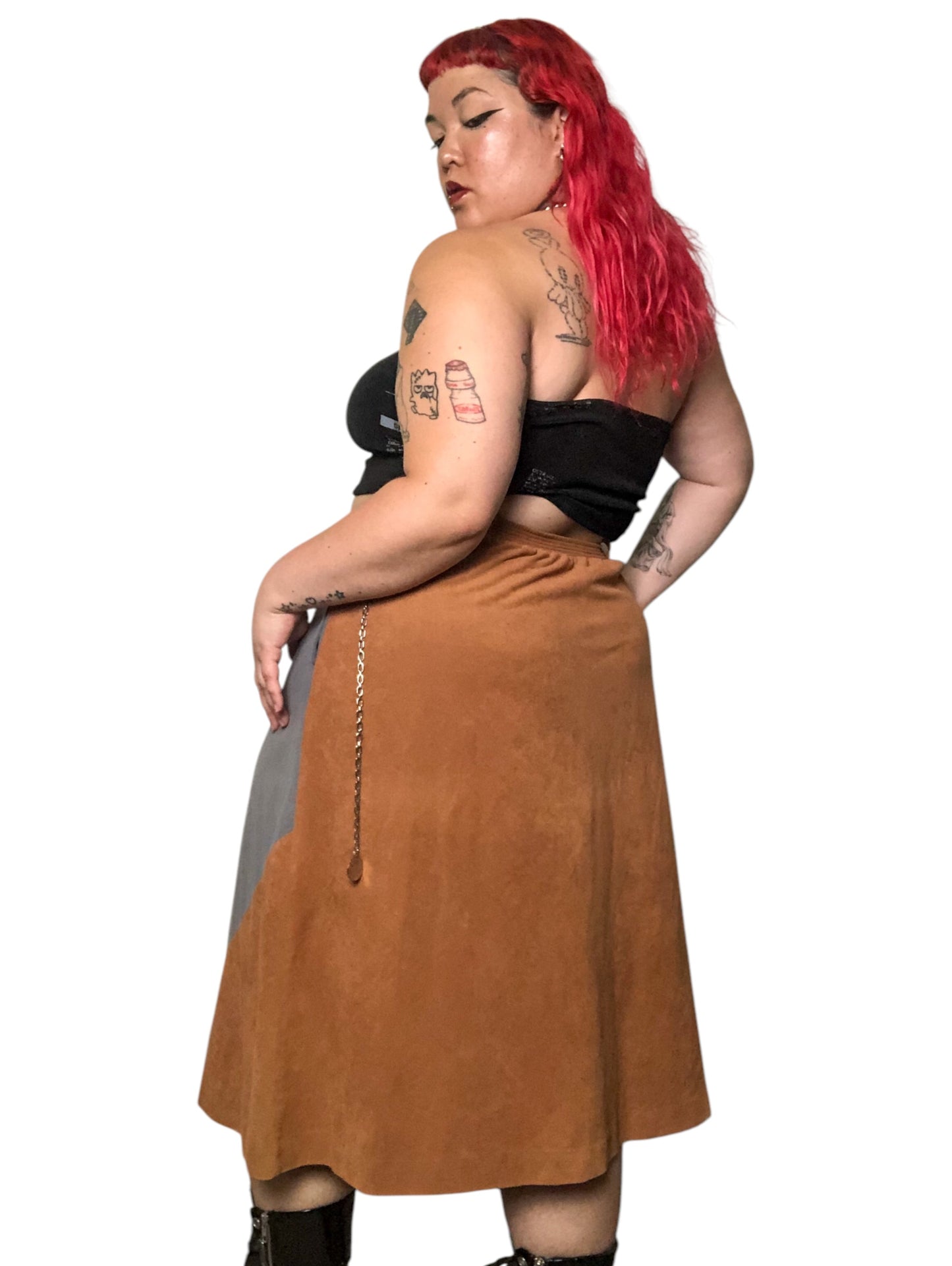 90’s Tumbleweeds Neutral Colorblock Skirt (XL/2X/3X)