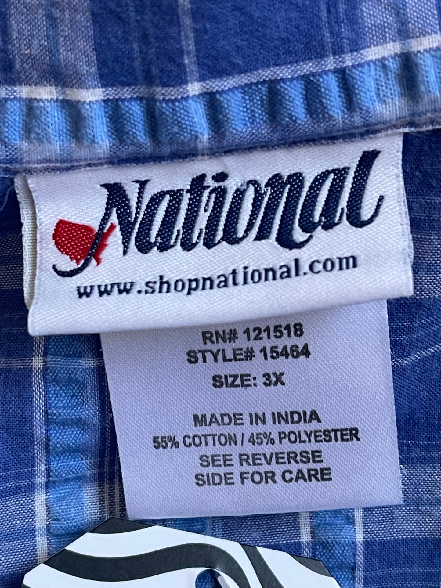 Y2K/Modern National Blue Plaid Shacket (3X)