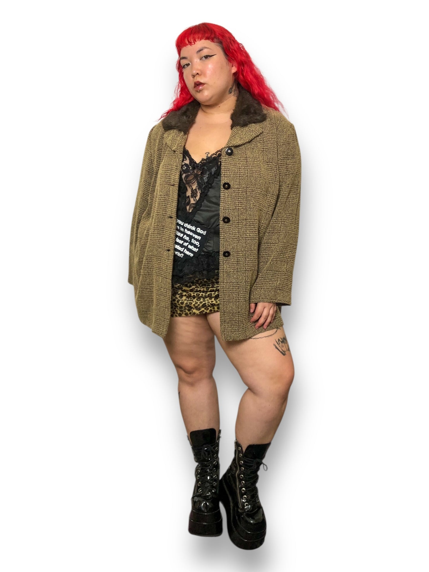 90’s Courtenay Brown Plaid Blazer (3X)