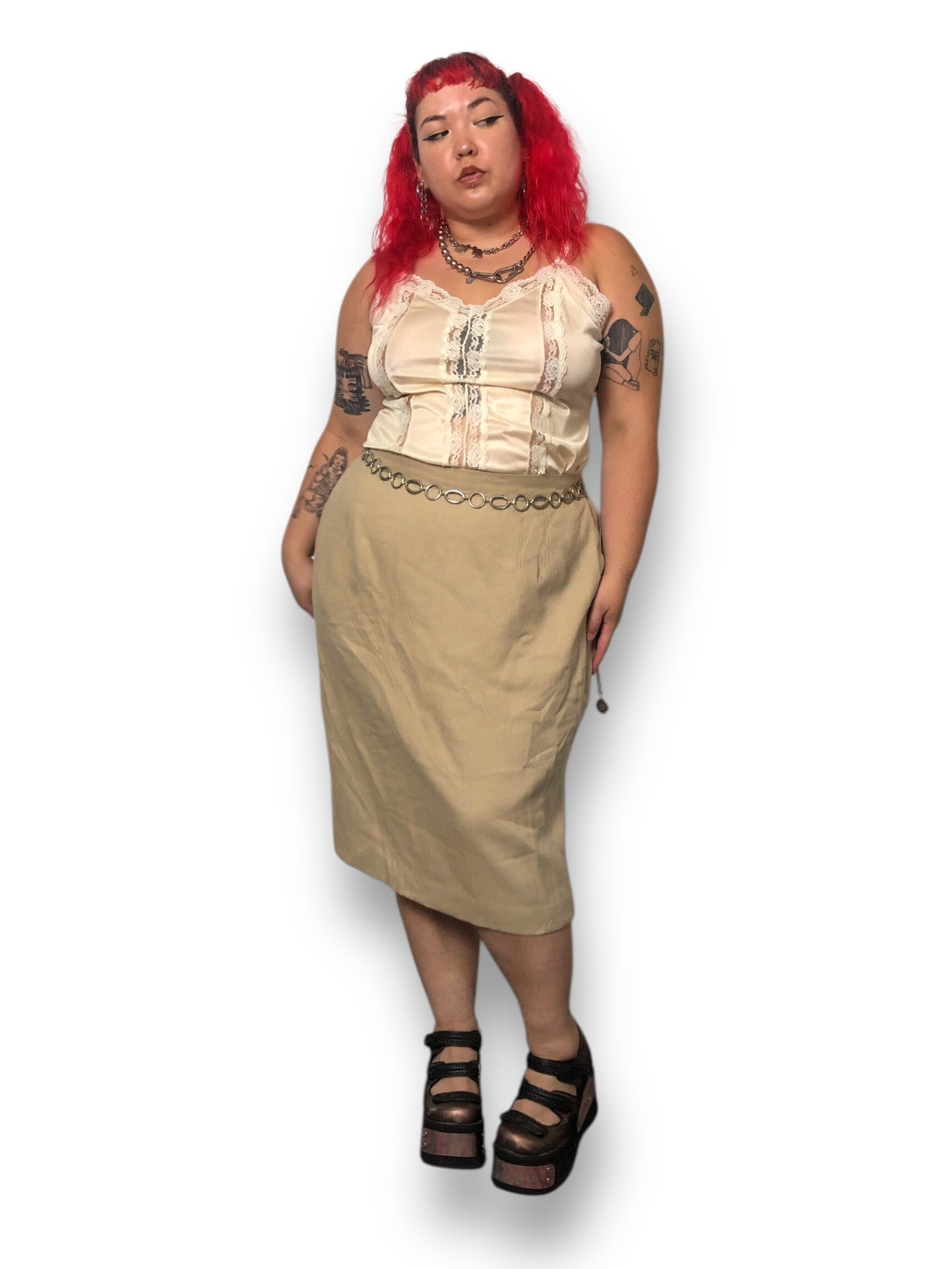 90’s Worthington Khaki Pencil Skirt (2X)