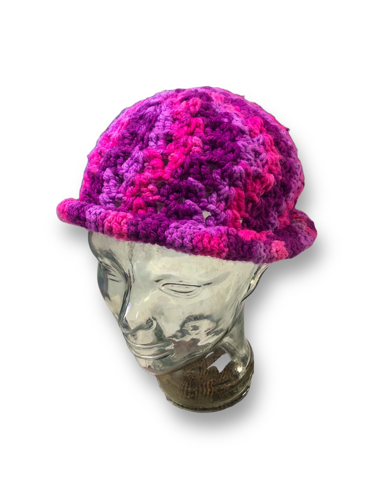 Purple and Pink Knit Hat